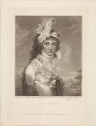 Portret van Caroline Amalia Elisabeth van Brunswijk-Wolfenbüttel