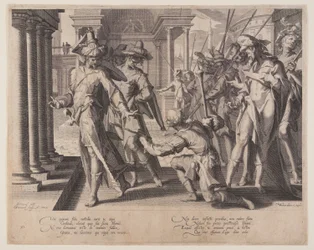 Allegorie op de rechtvaardigheid, plaat 11 uit Tronen van rechtvaardigheid (Thronus Iustitiae)