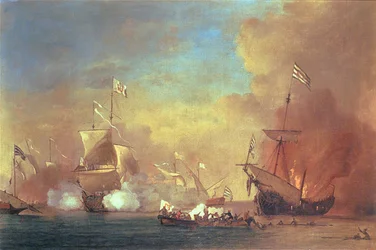 Barbarijse Piraten Aanvallende Een Spaans Schip