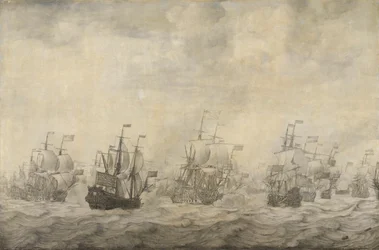 Episode uit de Vierdaagse Zeeslag, 11-14 juni 1666, van de Tweede Engels-Nederlandse Oorlog, 1665-67
