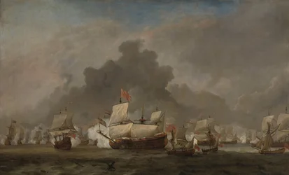 Zeeslag tussen Michiel Adriaensz de Ruyter en de hertog van York op de Royal Prince tijdens de Slag bij Solebay, 7 juni 1672: episode uit de Derde Engels-Nederlandse Oorlog