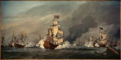 De "Gouden Leeuw" in de Zeeslag bij Texel, 21 augustus 1673