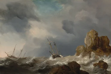 Schepen in een Storm, 1660