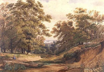 Een Scène in Bagley Wood bij Oxford