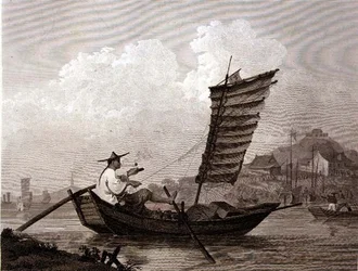 Economie van tijd en arbeid geïllustreerd in een Chinese waterman, gegraveerd door Thomas Medland
