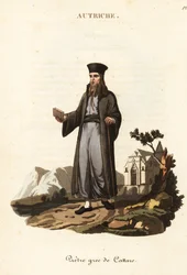 Grieks-orthodoxe priester uit Kotor, Montenegro