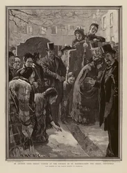 Goede Vrijdag in de kerk van St. Bartholomew the Great, Smithfield (gravure)