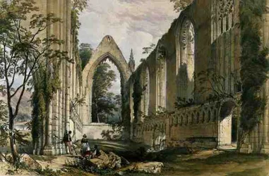 Bolton Abbey, interieur van het koor, uit 