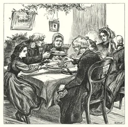 Kerstmis in het Werkhuis (gravure)