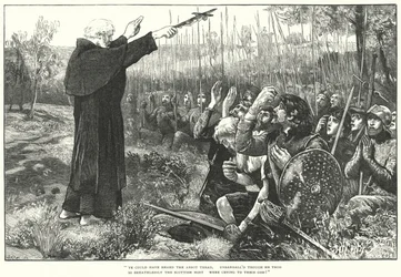 De slag bij Bannockburn (gravure)