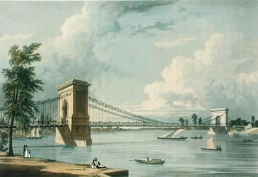 Hangbrug, Hammersmith, uit Ackermann