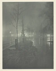 Natte Nacht, Columbus Circle, New York