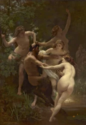 Nimfen en sater, 1873