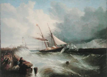De aankomst van Prins Albert in Dover op weg naar Londen voor zijn huwelijk met Koningin Victoria in 1840