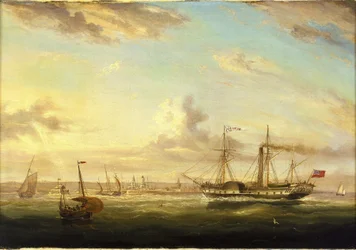 Het stoomschip en wiel 