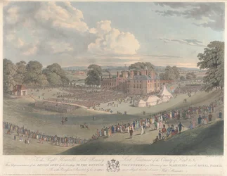 Diner gegeven aan de Kentish Vrijwilligers (in de Mote, Maidstone)