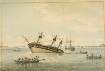 De ontdekking op de rotsen, Queen Charlotte