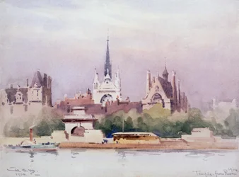 Tempel vanaf de Rivier, 1904