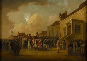 Frederick Augustus, Hertog van York, inspecteert troepen in Vlaanderen
