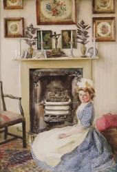 Het zwartmaken van het haardrooster, 1907