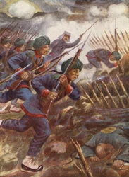 Illustratie voor het leven van generaal Gordon (kleurenlitho)