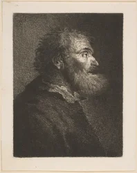Een oude man in profiel, 1761
