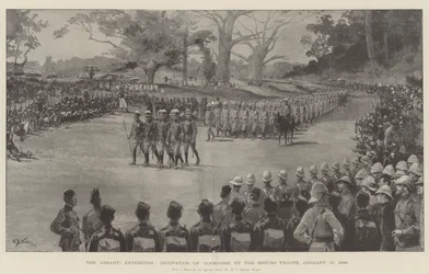 De Ashanti-expeditie, bezetting van Coomassie door de Britse troepen, 17 januari 1896