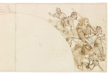 Schets voor Muurschildering in Wallington Hall