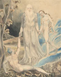 Engel van de Goddelijke Aanwezigheid brengt Eva naar Adam De Schepping van Eva..., recto..., 1803