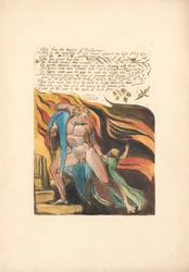 Europa. Een Profetie, Plaat 17, Geschoten vanaf de hoogten... (Bentley 18)