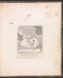 Voor Kinderen. De Poorten van het Paradijs, Plaat 8, Eindelijk, rijp om uit te komen, breekt hij de schaal