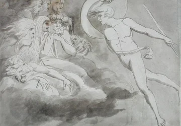 Satan nadert het hof van Chaos