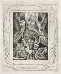 Het boek Job: Pl. 16, Gij hebt het oordeel van de goddeloze vervuld, 1825