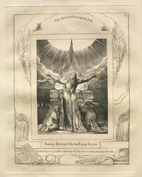 Het boek Job: Pl. 18, En mijn dienaar Job zal voor u bidden, 1825