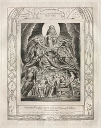 Het boek Job: Pl. 2, Toen de Almachtige nog bij mij was, Toen mijn kinderen..., 1825