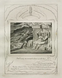Het Boek Job: Pl. 4, En ik alleen ben ontsnapt om het u te vertellen, 1825