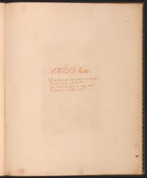 Het Boek van Thel, Plaat 1, Thels Motto...