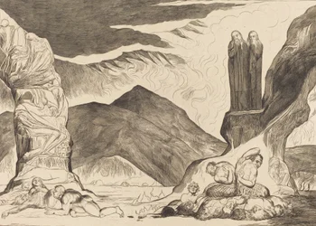 De Cirkel van de Vervalsers: Dante en Vergilius Bedekken hun Neus vanwege de stank, 1827
