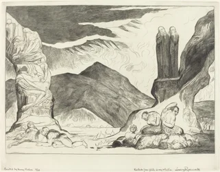 De Cirkel van de Vervalsers; Dante en Vergilius die hun Neus Bedekken vanwege de Stank