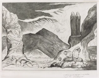De Cirkel van de Vervalsers; Dante en Vergilius die hun Neus Bedekken vanwege de Stank