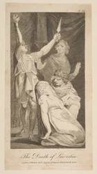 De dood van Lucretia, uit Allens Nieuwe en Onpartijdige Romeinse Geschiedenis