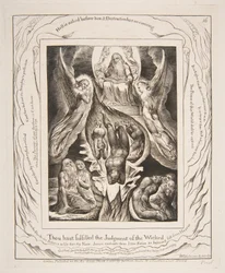 De val van Satan, uit Illustraties van het Boek Job, 1825-26