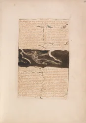 Het eerste boek van Urizen, Plaat 16, Twee neusgaten gebogen naar de diepte.... (Bentley 13)