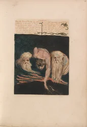 Het Eerste Boek van Urizen, Plaat 20, Zo werd de Eeuwige Profeet Verdeeld.... (Bentley 15)