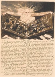 Het Eerste Boek van Urizen, Plaat 6, "In levende creaties verscheen . . . ." (Bentley 5)