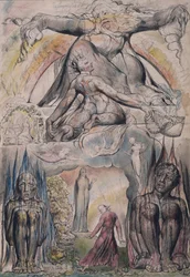 De missie van Virgil, illustratie uit Canto 2 van "Inferno" van de "Goddelijke Komedie" door Dante Alighieri