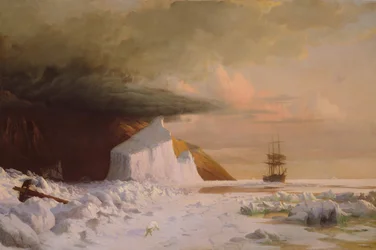 Een Arctische zomer: Boren door het pakijs in Melville Bay, 1871