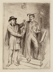 John Stuart Blackie, Emeritus Professor; Samuel Henry Butcher, Professor Grieks (gravure)