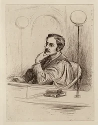 Joseph Shield Nicholson, Professor van Commerciële en Politieke Economie en Handelsrecht (gravure)
