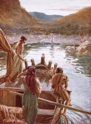 Jezus toont zich aan Petrus en anderen bij de Zee van Galilea